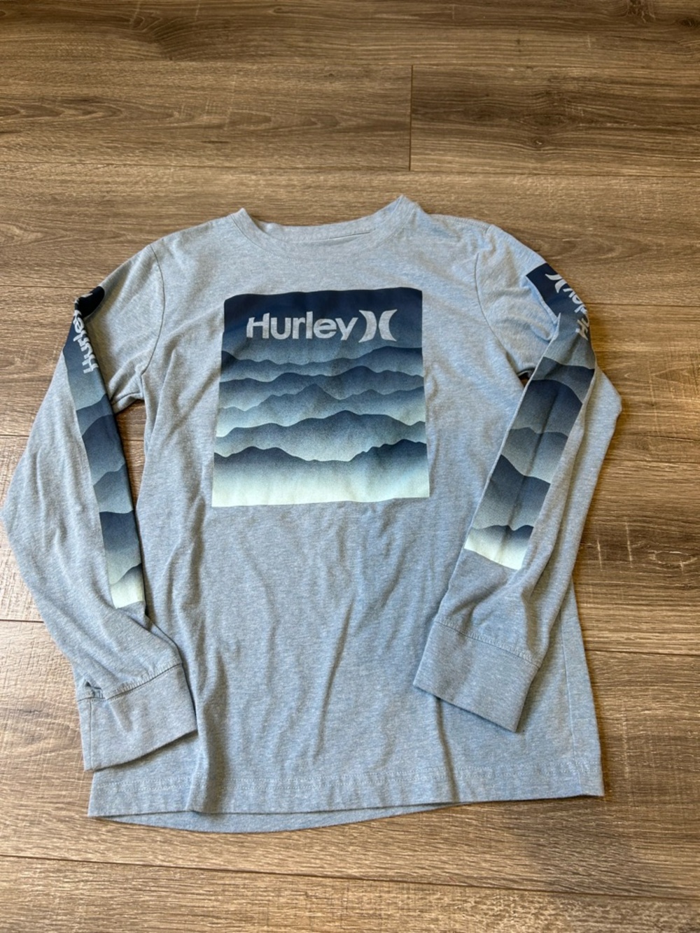Hurley Light Blue Long Sleeve Graphic Tee